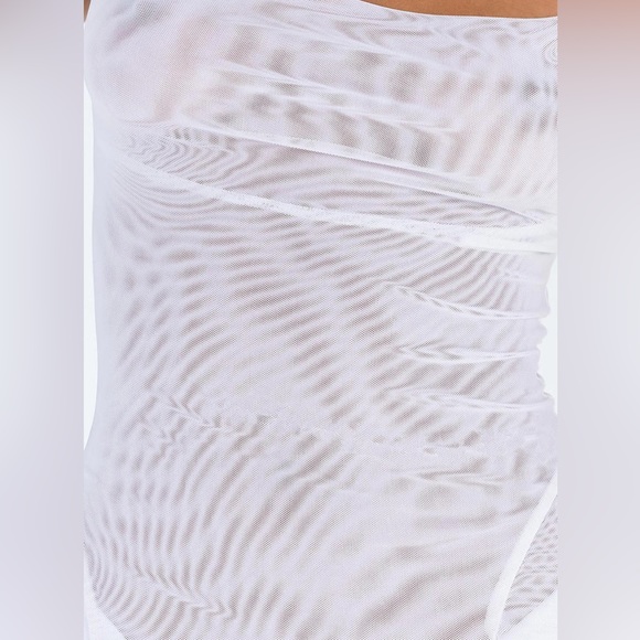 Princess Polly SIKORA VINTAGE Sheer Mesh MAXI DRESS 0 WHITE - Picture 9 of 11